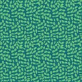 Green leaves on a blue background for textiles, fabrics, cotton fabric, covers, wallpaper, print, gift wrapping, postcard,