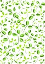 Green leaves and flower vector background