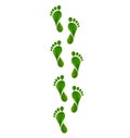 Green leaves footprint Royalty Free Stock Photo