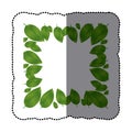 green leaves framework icon