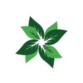 A green leaves icon, symble, logo, banner design. green leaf concept of spring season. vector and illustration Royalty Free Stock Photo