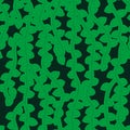 Green leaves ivy vine on dark green, seamless pattern, vector Royalty Free Stock Photo