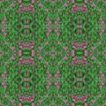 Green leaves pattern, autumn plant leaf background,pink polygonaceae flower,seamless pattern Royalty Free Stock Photo