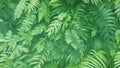 Green leaves pattern,leaf palm tree in the forest.The green leaves, in their diverse shapes and sizes