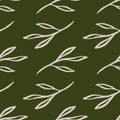 Green leaves pattern repeat in botanical background print design