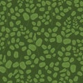 Green leaves seamless pattern flat vector template nature leaf wallpaper.