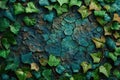 Green leaves surround the old cracked earth emphasizing the beauty of nature on earth day, global water issues image