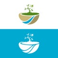 Green leaves Tree leaf ecology nature vector icon,Cuktivated plant in nature logo. Vector graphic design,Unique design. Premium Royalty Free Stock Photo