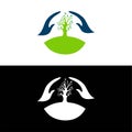 Green leaves Tree leaf ecology nature vector icon,Cuktivated plant in nature logo. Vector graphic design,Unique design. Premium Royalty Free Stock Photo