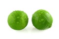 Green lemon with droplets Royalty Free Stock Photo