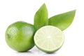 Green lemon and leaves