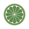 green lemon slice Royalty Free Stock Photo