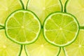 Green lemon slices. Royalty Free Stock Photo