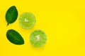 Green lemon yellow background