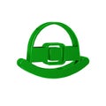 Green Leprechaun hat icon isolated on transparent background. Happy Saint Patricks day. National Irish holiday.