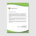 Green letterhead premium design