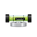 Green Level Tool Indicator Precise Instrument Measurement on White Royalty Free Stock Photo