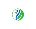 Green Life Eco Plant Logo Design Concept Royalty Free Stock Photo