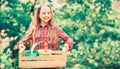 Green life. little girl kid in forest. spring village country. ecology environment. Happy childrens day. little girl Royalty Free Stock Photo