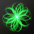 Green light abstract vector star shine circles Royalty Free Stock Photo