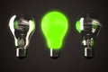 Green light bulb Royalty Free Stock Photo