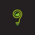 Green light bulb eco idea symbol colorful logo vector Royalty Free Stock Photo