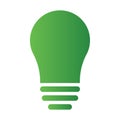 Green light bulb icon isolated on white background. Environment concept. Vector illustration for any design