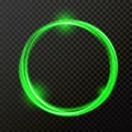 Green light circles vector spiral spin shine Royalty Free Stock Photo