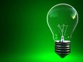 Green light eco bulb Royalty Free Stock Photo