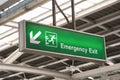 green light Emergency Exit sign Royalty Free Stock Photo