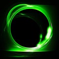 Green light fractal with round hole