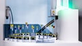 Green light indicates readiness to load samples into automated NMR spectroscopy