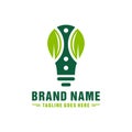 Green light inspiration illustration logo design