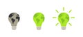 Green light of nature energy lamp. Icon. Illustration Royalty Free Stock Photo