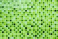 Green light pattern ceramic tiles wall for background