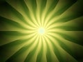 Green Light Rays Spiral Design