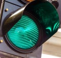 Green light at a traffic light Royalty Free Stock Photo