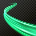 Green light trail vector shine wave Royalty Free Stock Photo