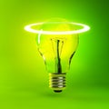 Green Lightbulb Background Royalty Free Stock Photo