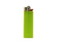 Green lighter isolated on white background, with clipping path.