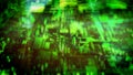 Green lighting innovation modern cyberpunk background - abstract 3D illustration