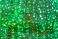 Green Lights of A Christmas Tree for Abstract Background Royalty Free Stock Photo