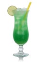 Green lime cocktail drink isolated Royalty Free Stock Photo