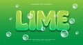 Green Lime 3d Editable Text Effect Template Royalty Free Stock Photo