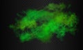 Green, lime, emerald, parakeet, pear colorful smoke cloud. Vector realistic chemical or poison mist isolated on the semi