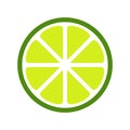 Green lime slice icon