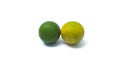 Green limes isolated on white background. Lime Citrus Fruits Royalty Free Stock Photo