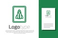 Green line Business startup project concept icon isolated on white background. Symbol of new business, entrepreneurship Royalty Free Stock Photo