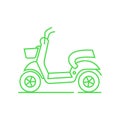 Green line icon rental scooter Royalty Free Stock Photo