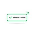 Green linear like i m not a robot captcha Royalty Free Stock Photo